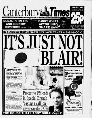 cover page of Canterbury Times published on February 26, 1998