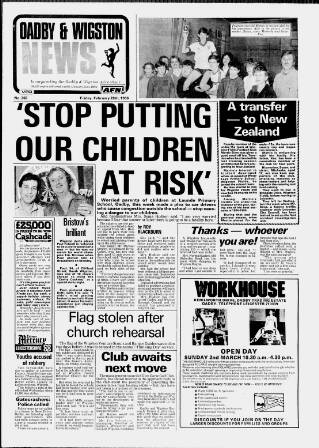 cover page of Oadby & Wigston Mail published on February 28, 1986