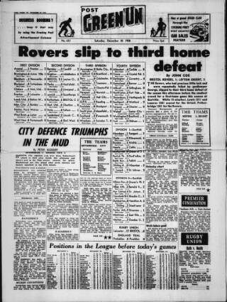 cover page of Post Green 'un (Bristol) published on December 20, 1958