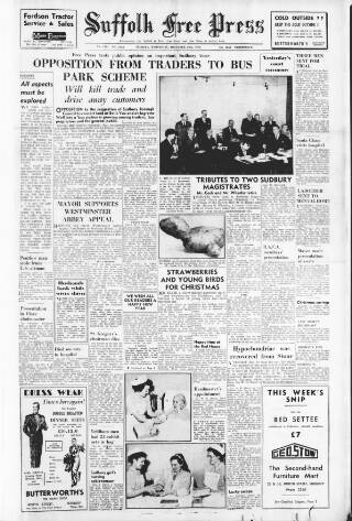 cover page of Suffolk and Essex Free Press published on December 30, 1953