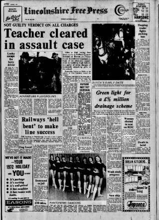cover page of Lincolnshire Free Press published on November 30, 1971