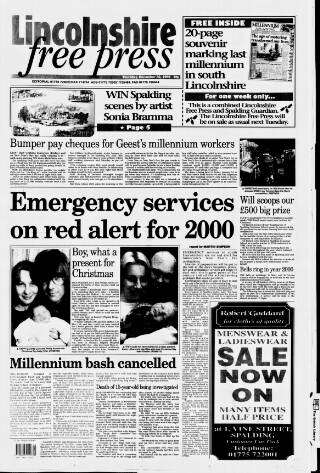 cover page of Lincolnshire Free Press published on December 30, 1999