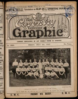 cover page of Coventry Graphic published on July 6, 1917