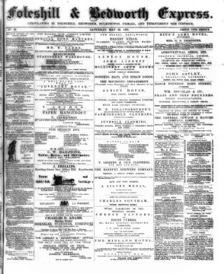 cover page of Foleshill & Bedworth Express published on May 29, 1875