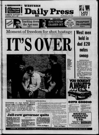 cover page of Western Daily Press published on July 6, 1991