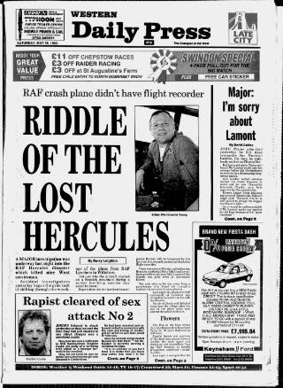 cover page of Western Daily Press published on May 29, 1993