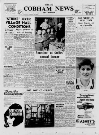 cover page of Cobham News and Advertiser published on November 19, 1970