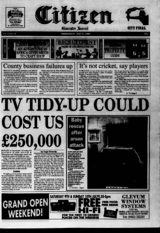 cover page of Gloucester Citizen published on July 6, 1994