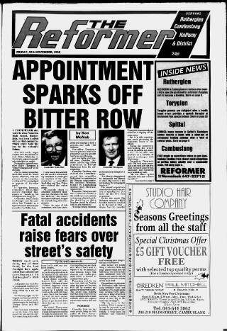 cover page of Rutherglen Reformer published on November 30, 1990