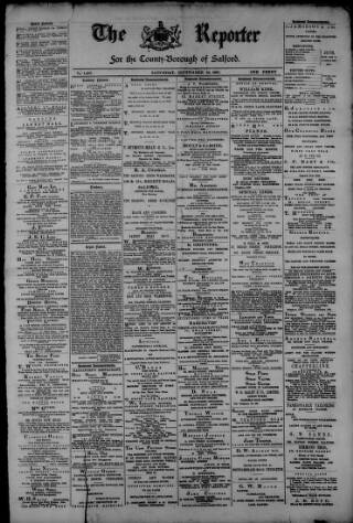 cover page of Salford City Reporter published on September 18, 1897