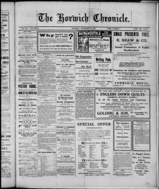 cover page of Horwich Chronicle published on December 18, 1915