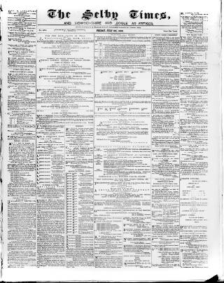 cover page of Selby Times published on July 6, 1888