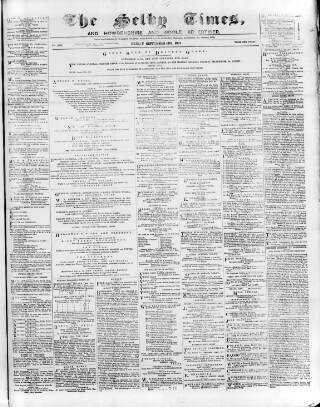 cover page of Selby Times published on September 18, 1891