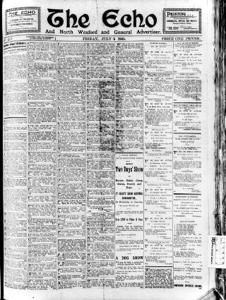 cover page of Enniscorthy Echo and South Leinster Advertiser published on July 6, 1906
