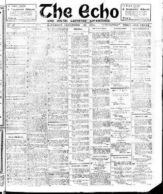 cover page of Enniscorthy Echo and South Leinster Advertiser published on December 30, 1911