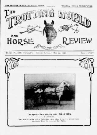 cover page of Trotting World and Horse Review published on May 29, 1920