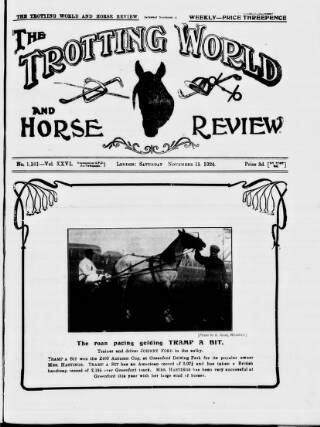 cover page of Trotting World and Horse Review published on November 15, 1924