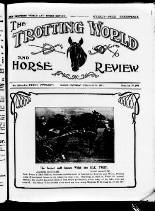 cover page of Trotting World and Horse Review published on February 28, 1931