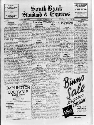 cover page of South Bank Express published on December 30, 1939