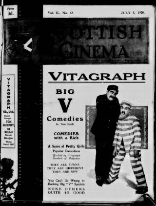cover page of Scottish Cinema published on July 5, 1920