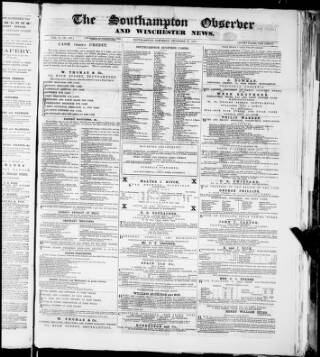 cover page of Southampton Observer and Hampshire News published on December 30, 1876