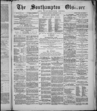 cover page of Southampton Observer and Hampshire News published on September 18, 1880