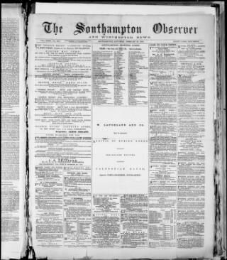 cover page of Southampton Observer and Hampshire News published on February 28, 1885