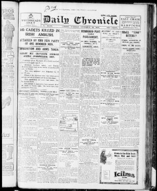cover page of London Daily Chronicle published on November 30, 1920