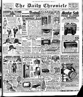 cover page of London Daily Chronicle published on July 6, 1926