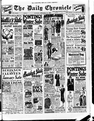 cover page of London Daily Chronicle published on December 30, 1929