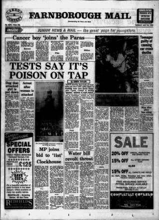 cover page of Farnborough Mail published on July 24, 1990
