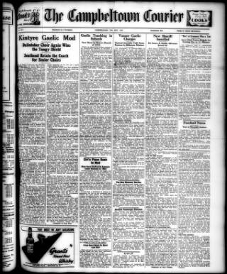 cover page of Campbeltown Courier published on May 29, 1948