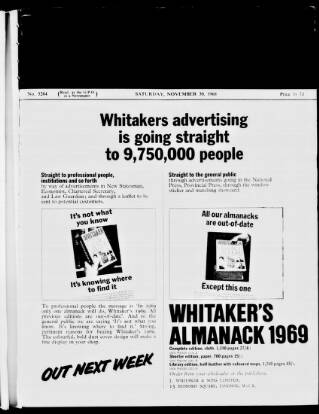 cover page of Bookseller published on November 30, 1968