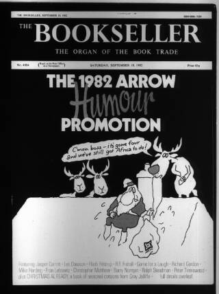 cover page of Bookseller published on September 18, 1982