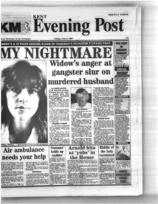 cover page of Kent Evening Post published on July 6, 1990