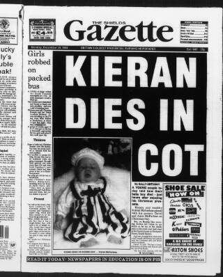 cover page of Shields Daily Gazette published on December 30, 1996