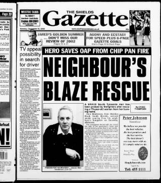 cover page of Shields Daily Gazette published on December 30, 2002