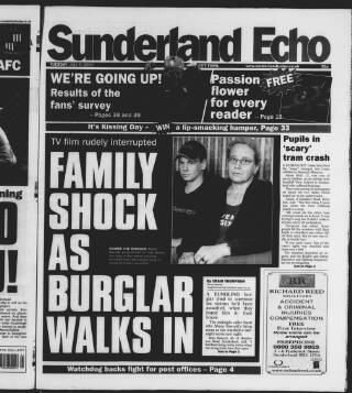 cover page of Sunderland Daily Echo and Shipping Gazette published on July 6, 2004