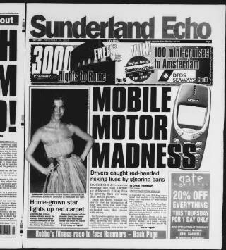 cover page of Sunderland Daily Echo and Shipping Gazette published on November 30, 2004
