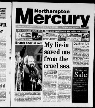 cover page of Northampton Mercury published on December 30, 2004
