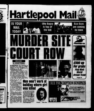 cover page of Hartlepool Northern Daily Mail published on May 29, 1998
