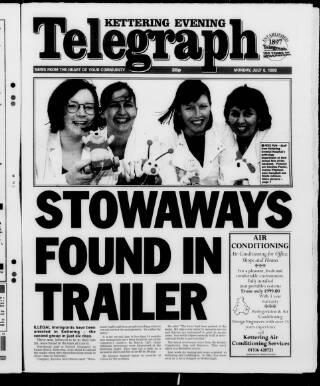 cover page of Northamptonshire Evening Telegraph published on July 6, 1998