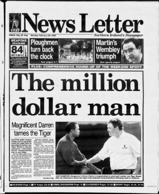 cover page of Belfast News-Letter published on February 28, 2000
