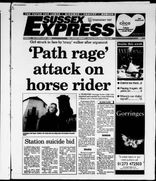 cover page of Sussex Express published on February 28, 2003