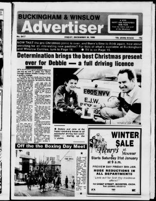 cover page of Buckingham Advertiser and Free Press published on December 30, 1988
