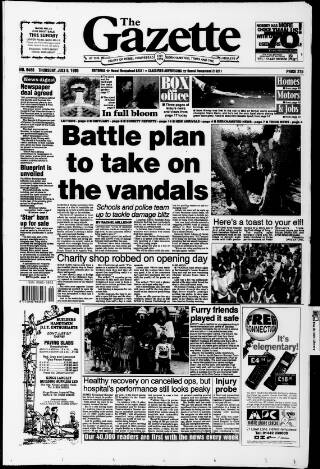 cover page of Hemel Hempstead Gazette published on July 6, 1995