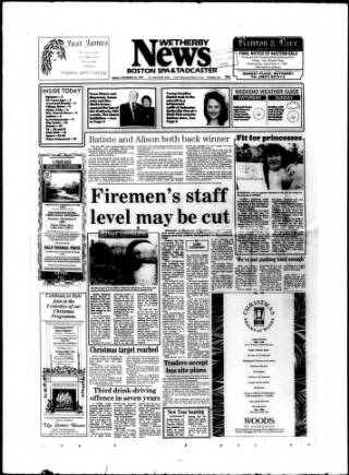 cover page of Wetherby News published on November 30, 1990