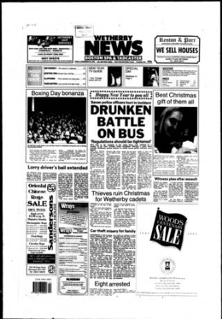 cover page of Wetherby News published on December 30, 1994