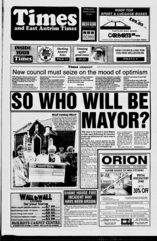 cover page of Larne Times published on May 29, 1997