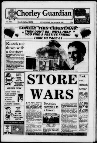 cover page of Chorley Guardian published on November 30, 1994